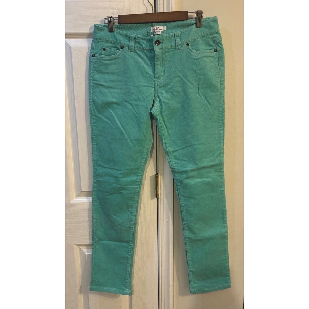 Vineyard Vines Women's Mint Green Corduroy Pants Sz 8 Preppy Stretch